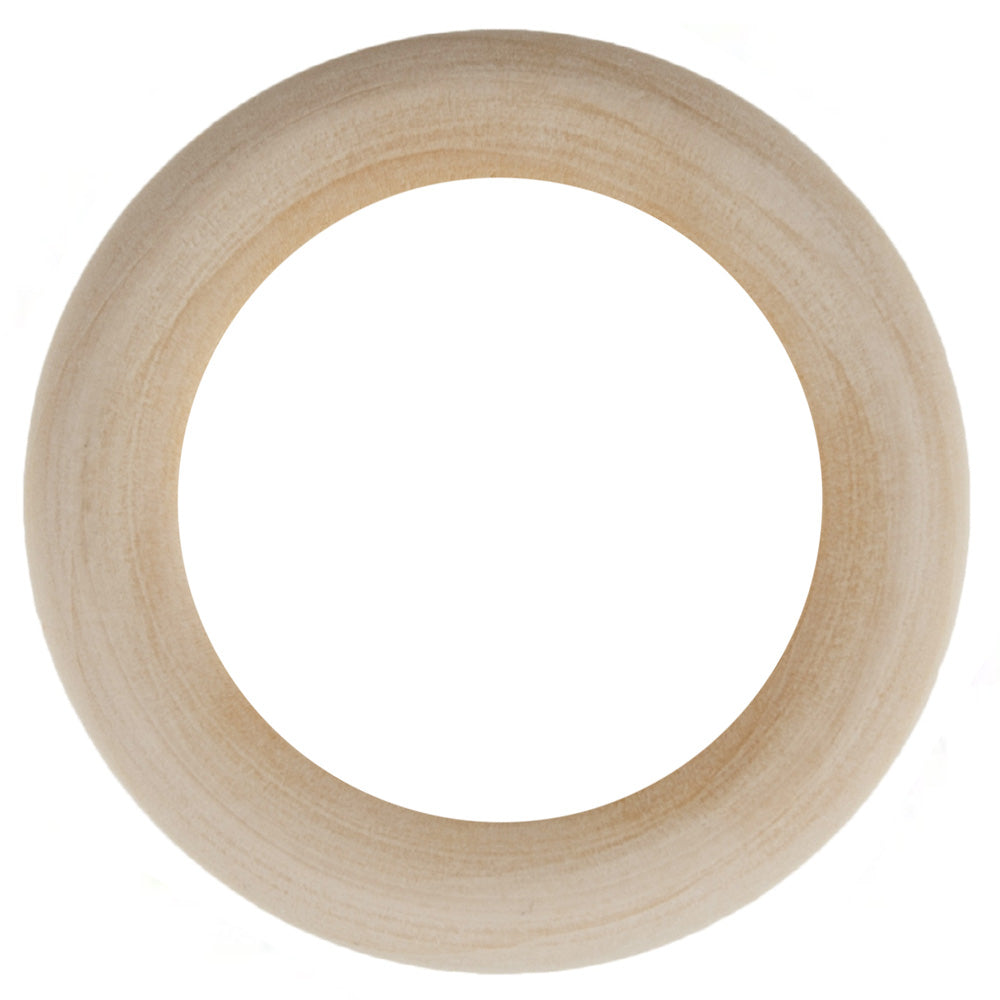 GLOREX Holzring, Holz, Natur, Ø 50 mm × 8 mm, 4 Stk., FSC, 61658003