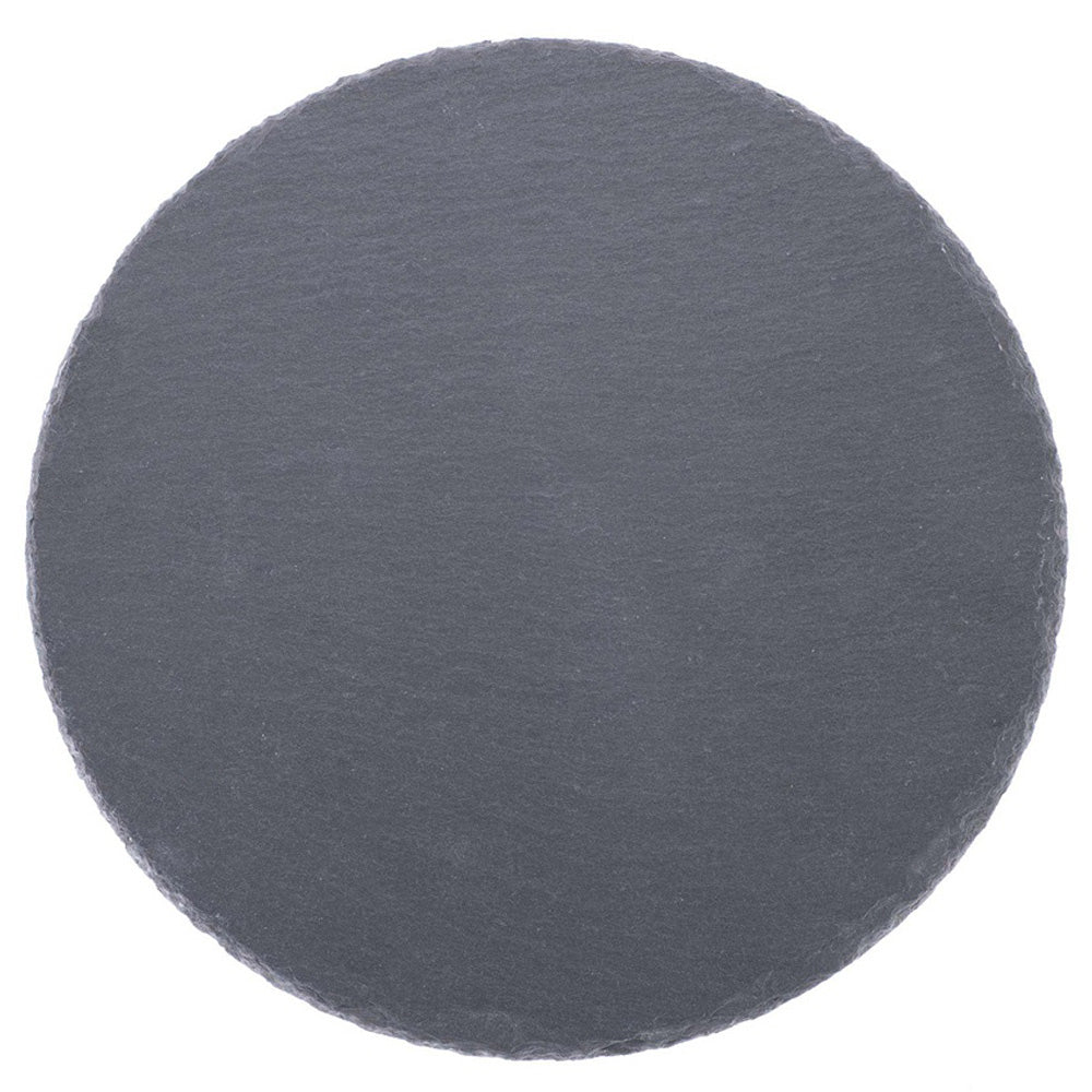 GLOREX Schiefer Untersetzer – Ø 20,0 cm, H 1,0 cm, Schiefer