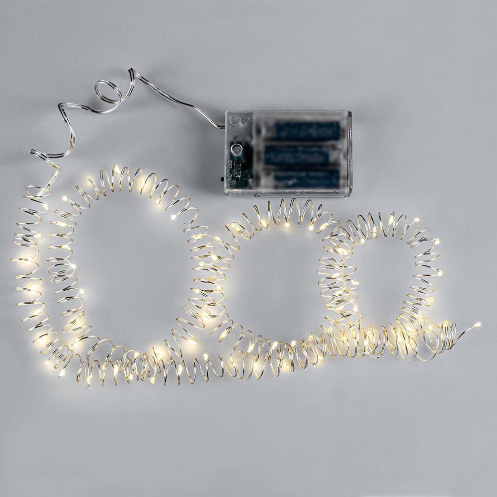 GLOREX Lichterkette – LED 6 m, 60-teilig, Timer – warmweiss