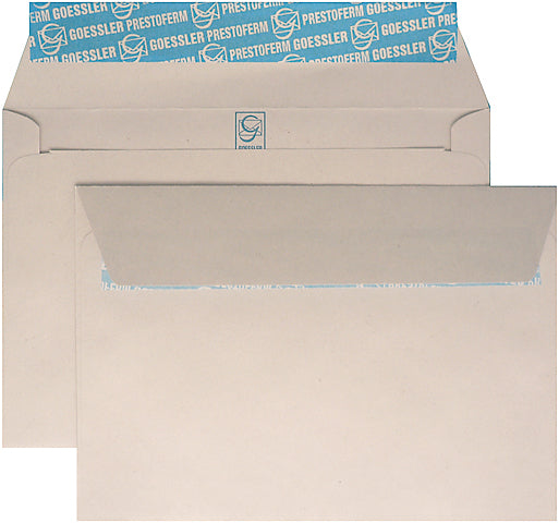 Goessler Couvert C6, ohne Fenster, selbstklebend, grau, 80 g/m²
