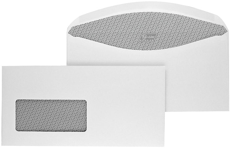 Goessler Couvert C5/6, Fenster links, Nassklebung, 100 g/m², G-Line, mit Innendruck – 500 Stk.