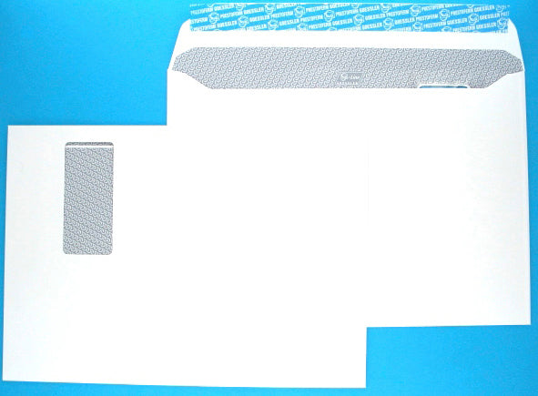 Goessler Couvert C4, Fenster rechts, grau, 120 g/m², mit Innendruck