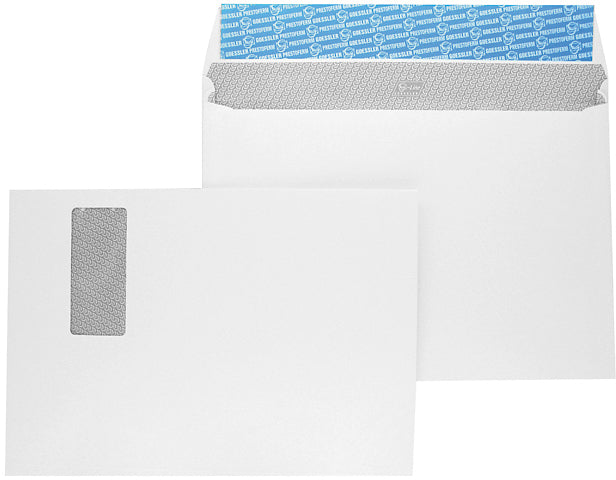 Goessler Couvert C4, mit Fenster, Haftklebung, weiss, 120 g/m², Expanso, mit Innendruck – 100 Stk.