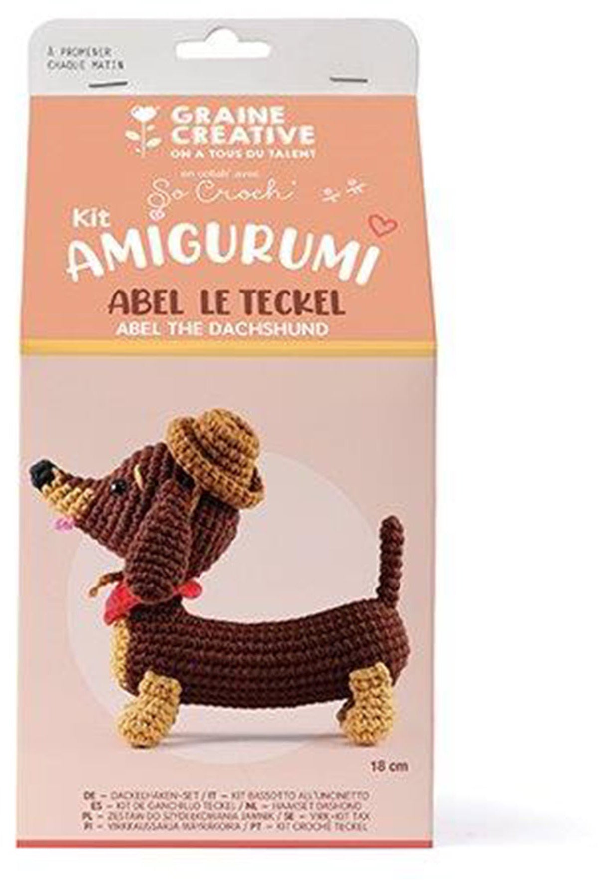 GRAINE CREATIVE Strickset Dackel – Mehrfarbig