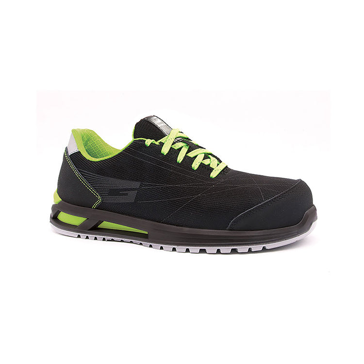 Giasco Aruba Sicherheitshalbschuh S3 ESD SRC – schwarz/grün – Grösse 42, metallfrei
