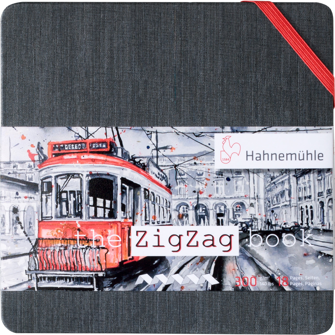 Hahnemühle ZigZag Malbuch – 14 × 14 cm – 300 g/m² – 18 Seiten – für Aquarell, Gouache & Mixed Media