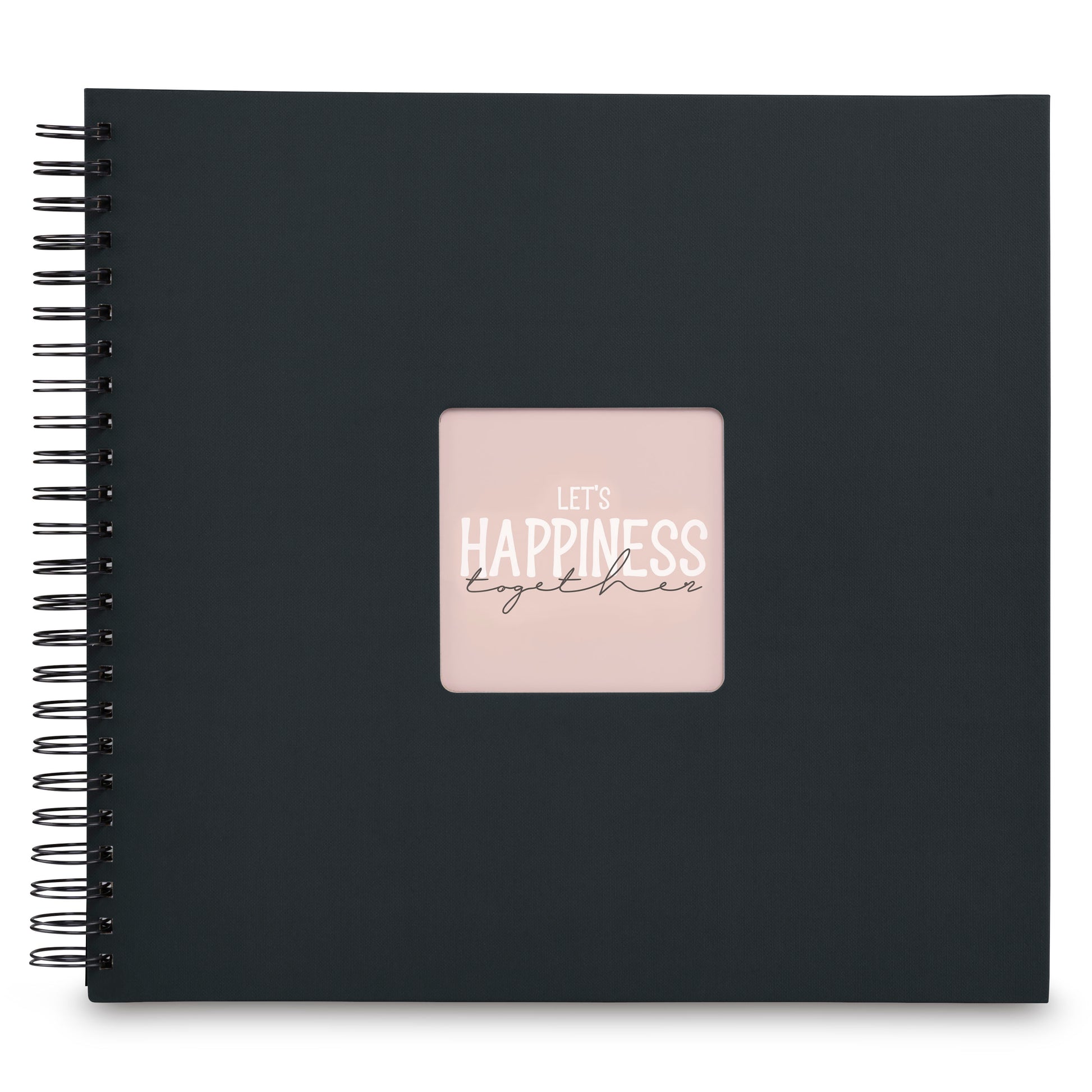 Hama Fine Art – Fotobuch, Spiralbindung, 50 Seiten, Schwarz, 36 × 32 cm, Papier, mit Einstecktasche
