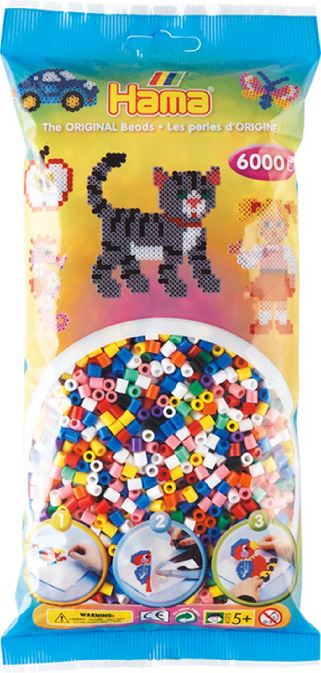 Hama Beads Hama – Bügelperlen Midi, mehrfarbig, 6'000 Stk