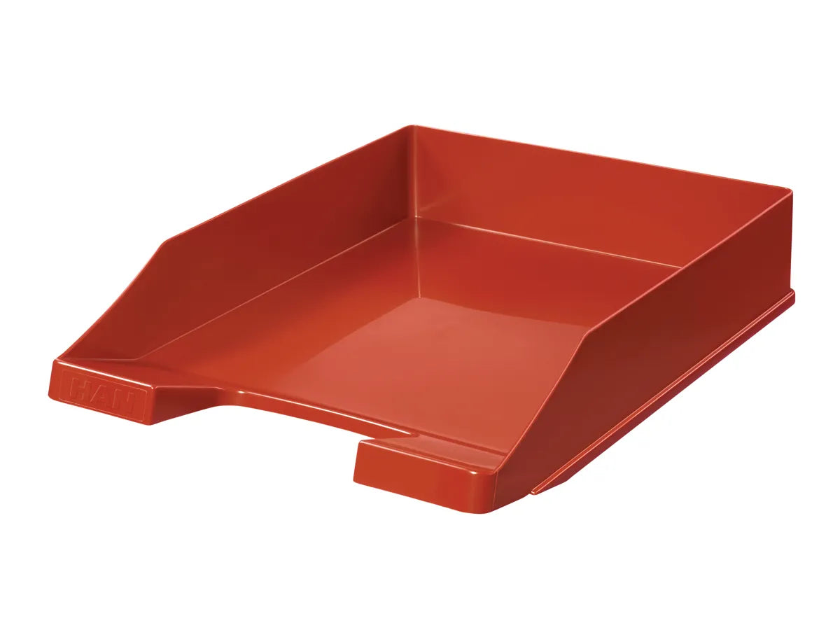 HAN Klassik – Briefkorb für A4/C4, hoch, Kunststoff, rot, 255 × 65 × 348 mm