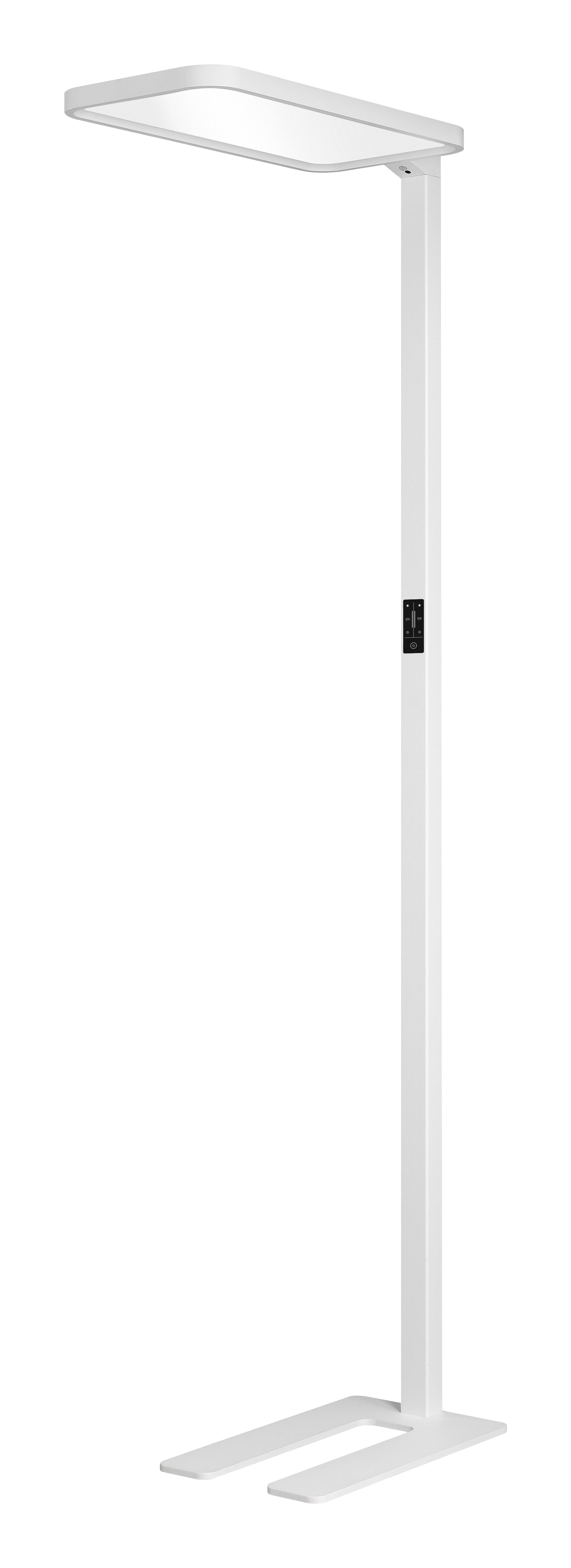 Hansa Stehleuchte Saphir Plus 415011301 – Touch-Dimmer, Bewegungs- & Tageslichtsensor, 193 cm – Weiss