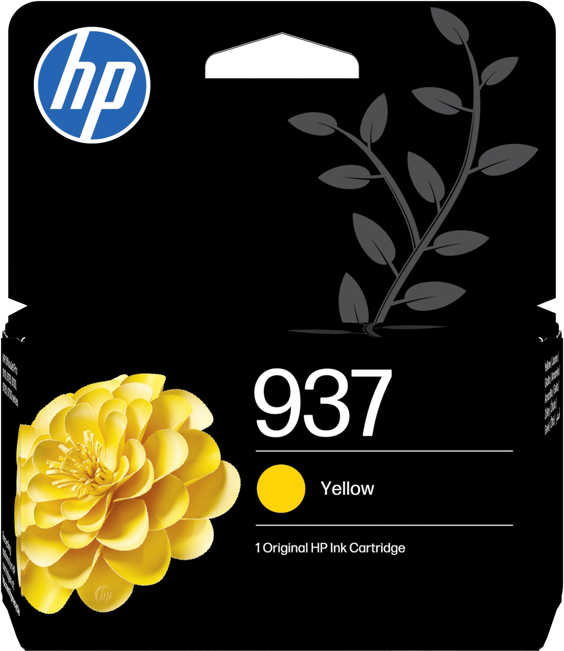 HP 937 Gelb Tintenpatrone (Original) – 800 Seiten – für HP OfficeJet Pro 9110/9120/9130, 9720/9730