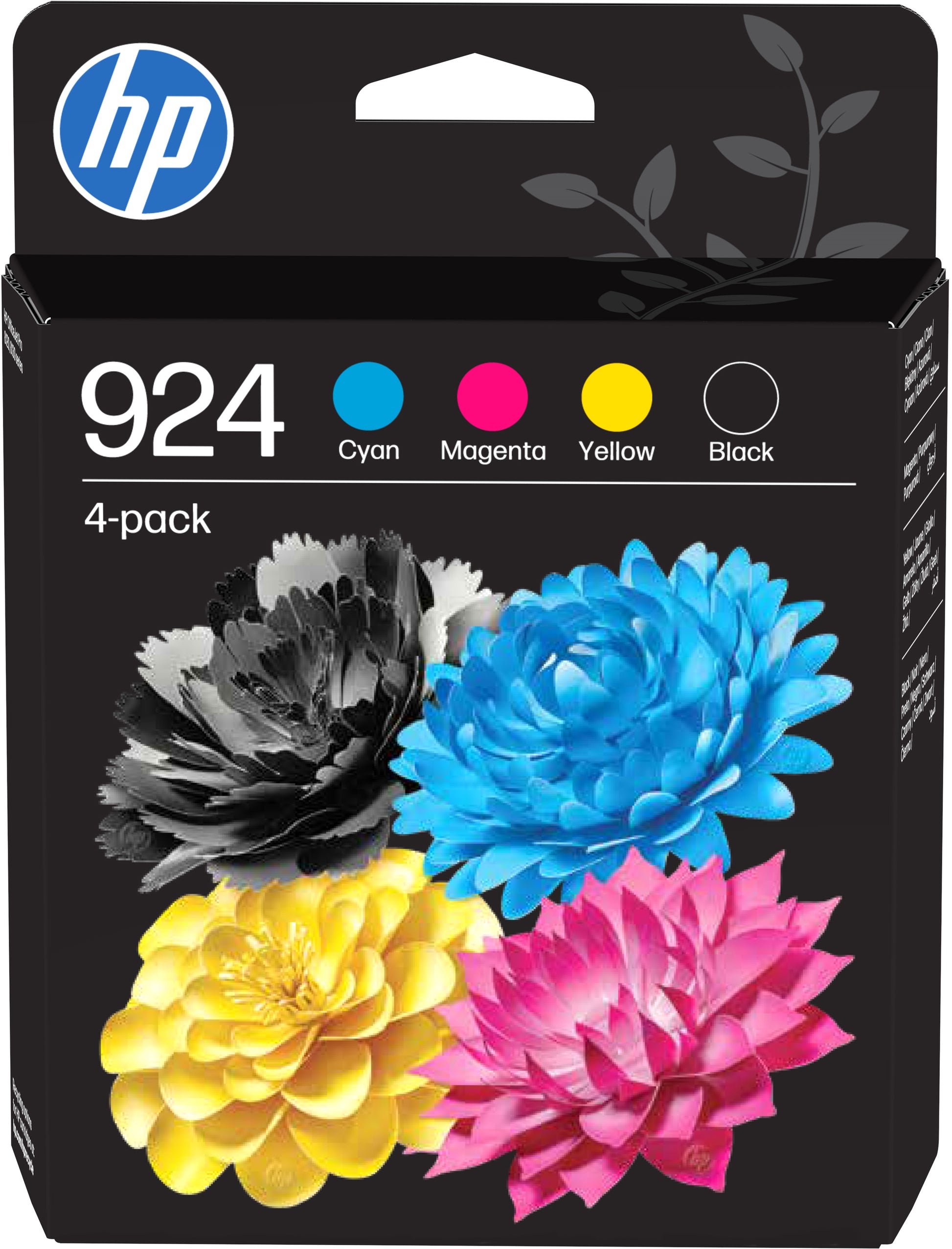 HP 924 Tintenpatronen-Multipack, Schwarz/Cyan/Magenta/Gelb (Original) – für OfficeJet Pro 8120e/8130e/8135e …