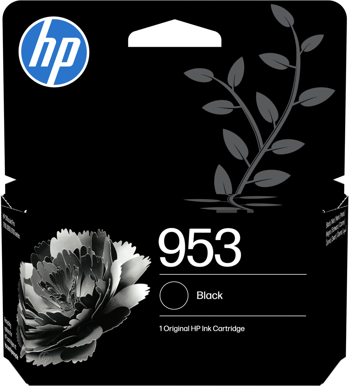 HP 953 Schwarz Tintenpatrone (Original) – 900 Seiten – für HP OfficeJet Pro 7720/7730/7740 – L0S58AE