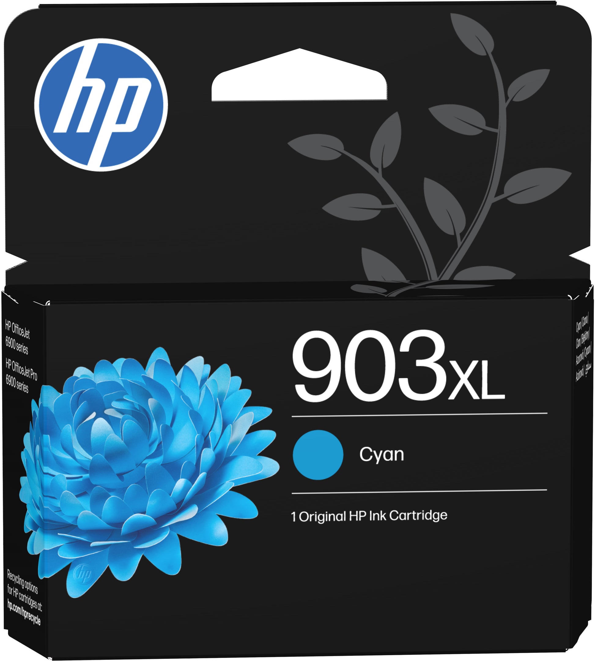 HP 903XL Cyan Tintenpatrone (Original) – 750 Seiten – für OfficeJet 6950, OfficeJet Pro 6974 – T6M03AE