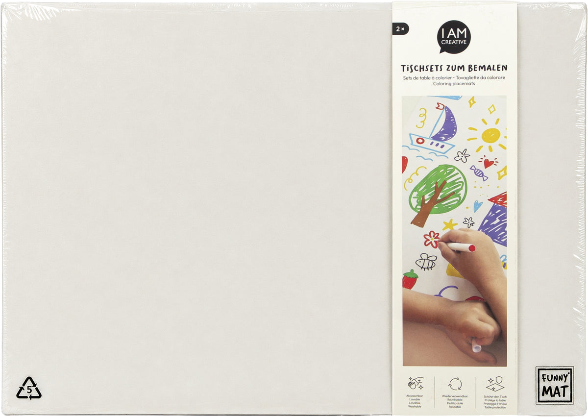 I am creative Malbuch Blanco – 25 × 35 cm – 2 Stk. – wiederverwendbar, abwischbar