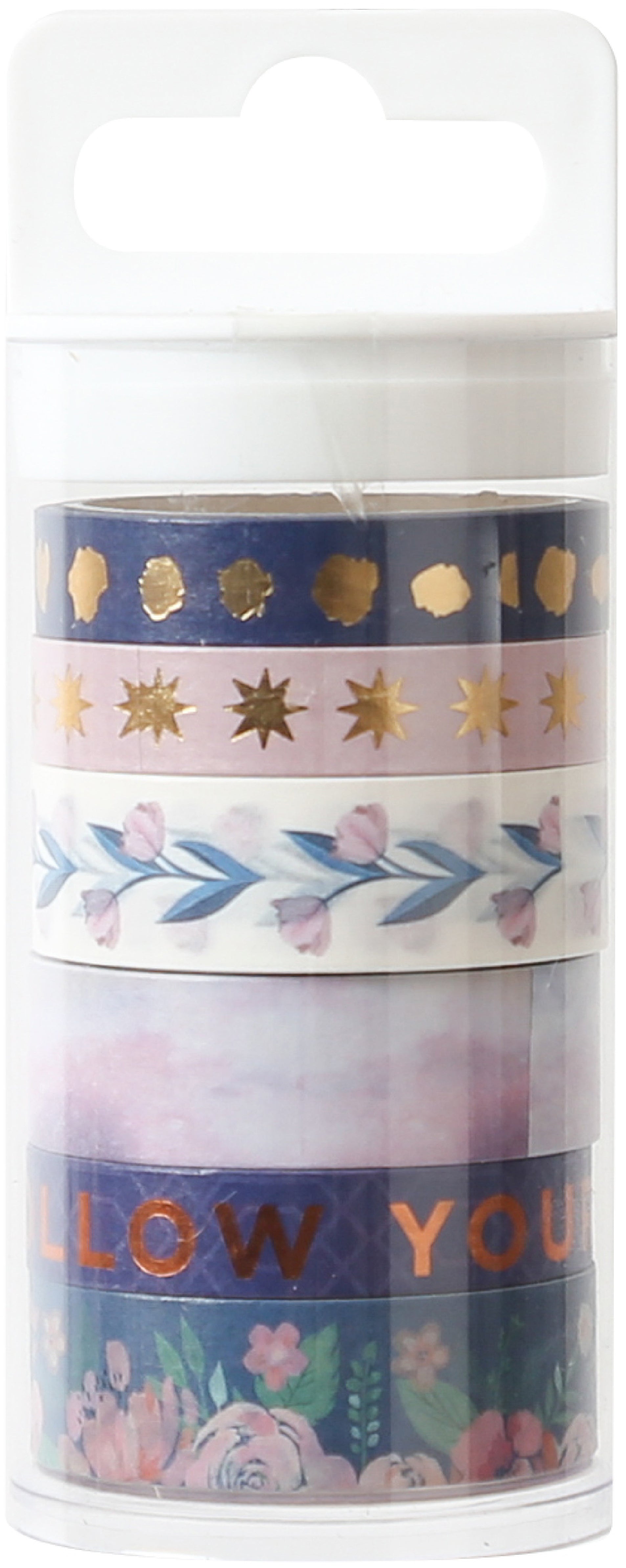 I am creative Set 10 Washi Tapes – Breitenmix 10/15 mm × 5 m, Mehrfarbig, Papier, Wiederablösbar, 6 Rollen