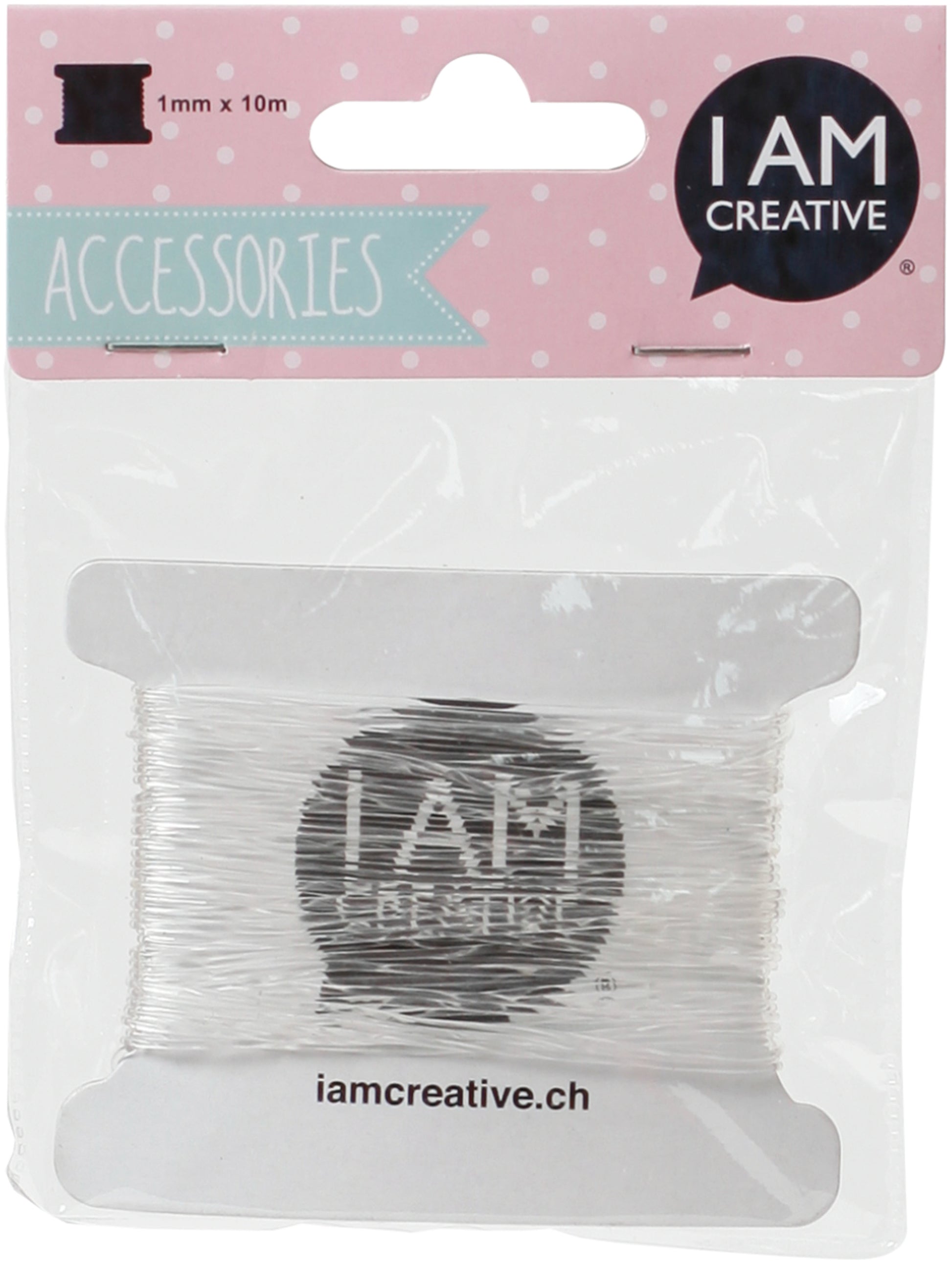 I am creative Schmuckband – 1 mm, 10 m, Kunststoff, Transparent, für Perlen & Schmuck
