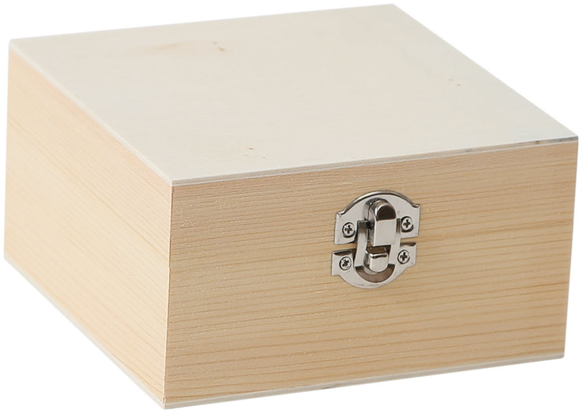I am creative Holzbox, Blauglockenbaum, 13,5 × 13,5 × 7,5 cm, 134 g, 6005.51