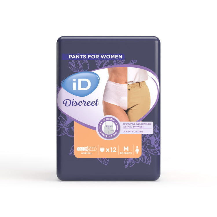 iD Inkontinenz-Pants Discreet Normal M – 12 Stk., natur