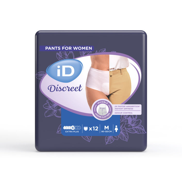 iD Inkontinenz-Pants Discreet Extra Plus – M, 12 Stk – blau