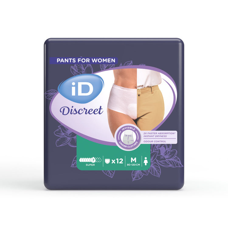 iD Inkontinenz-Pants Discreet Super – M, 12 Stk. – grün