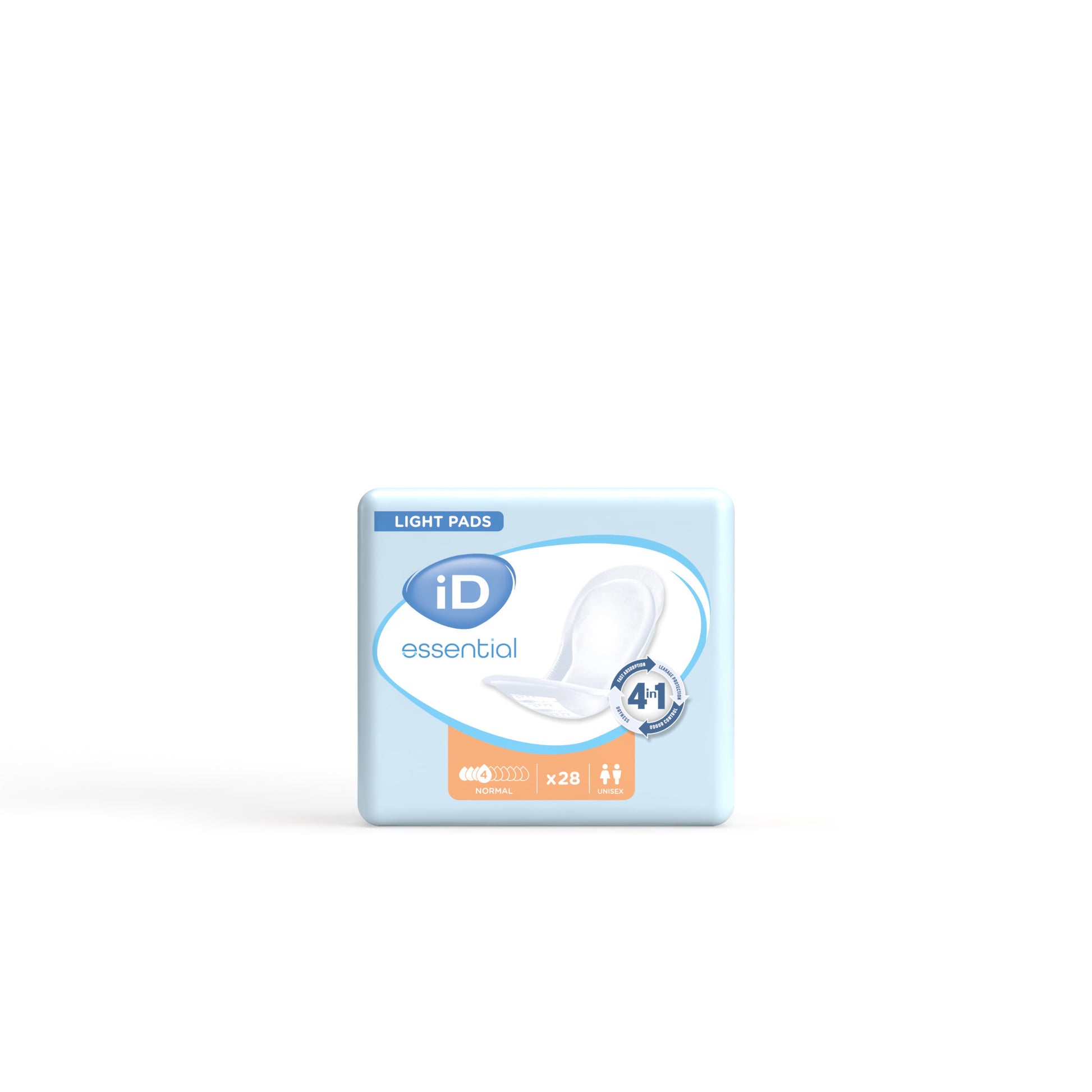 iD Inkontinenz-Pads essential Light Normal – 28 Stk, 308 ml