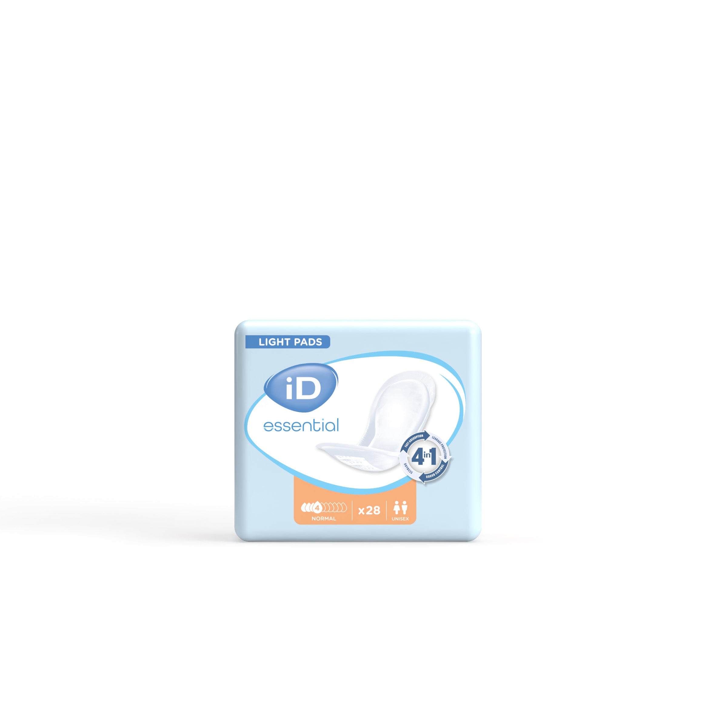 iD Inkontinenz-Pads essential Light Normal – 28 Stk, 308 ml