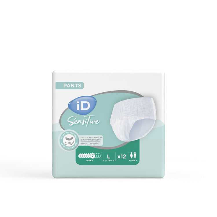 Id Inkontinenz-Pants Sensitive Super – L – 12 Stk – grün