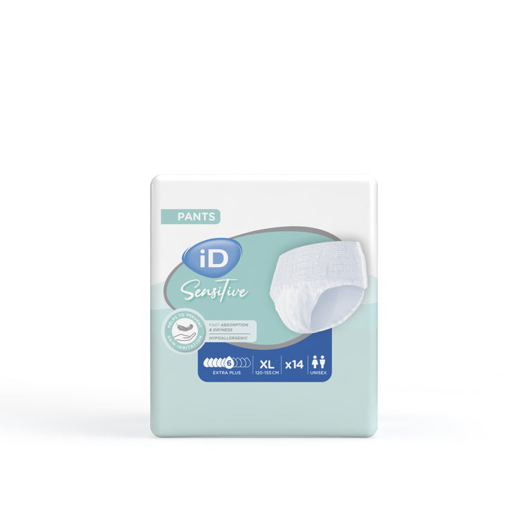 iD Inkontinenz-Pants Sensitive Extra Plus XL – 14 Stk, 1,375 l – blau