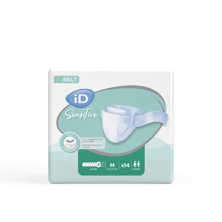 iD Inkontinenzversorgung Sensitive Belt Super M – 14 Stk, grün