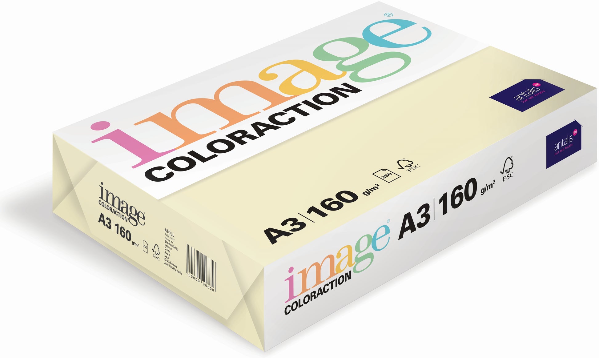 Image coloraction Atoll Farbiges Kopierpapier Elfenbein – A3, 160 g/m², 250 Blatt
