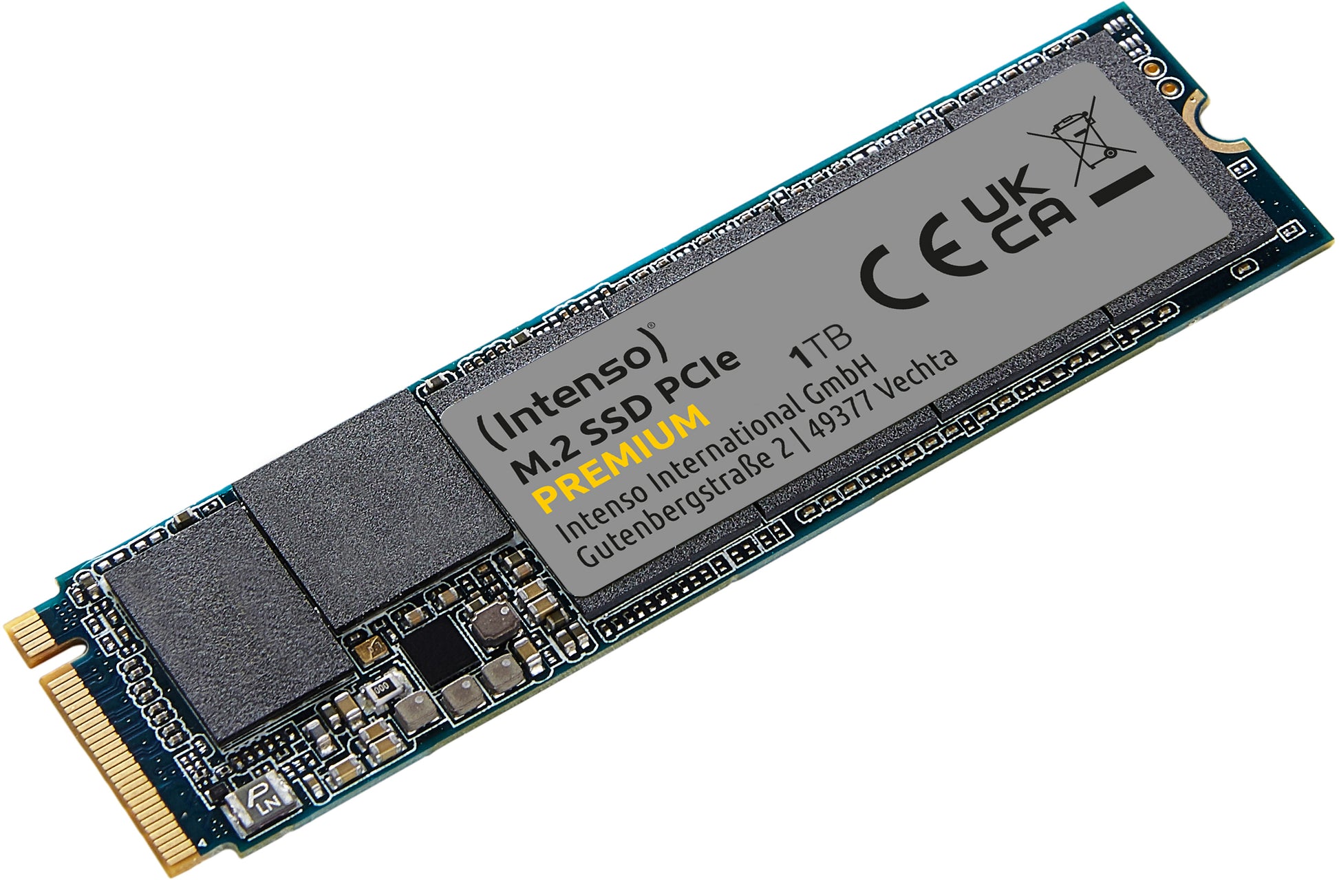 Intenso M.2 SSD Premium 1 TB 3835460 – M.2 2280, für PCIe 3.0 x4, NVMe 1.3
