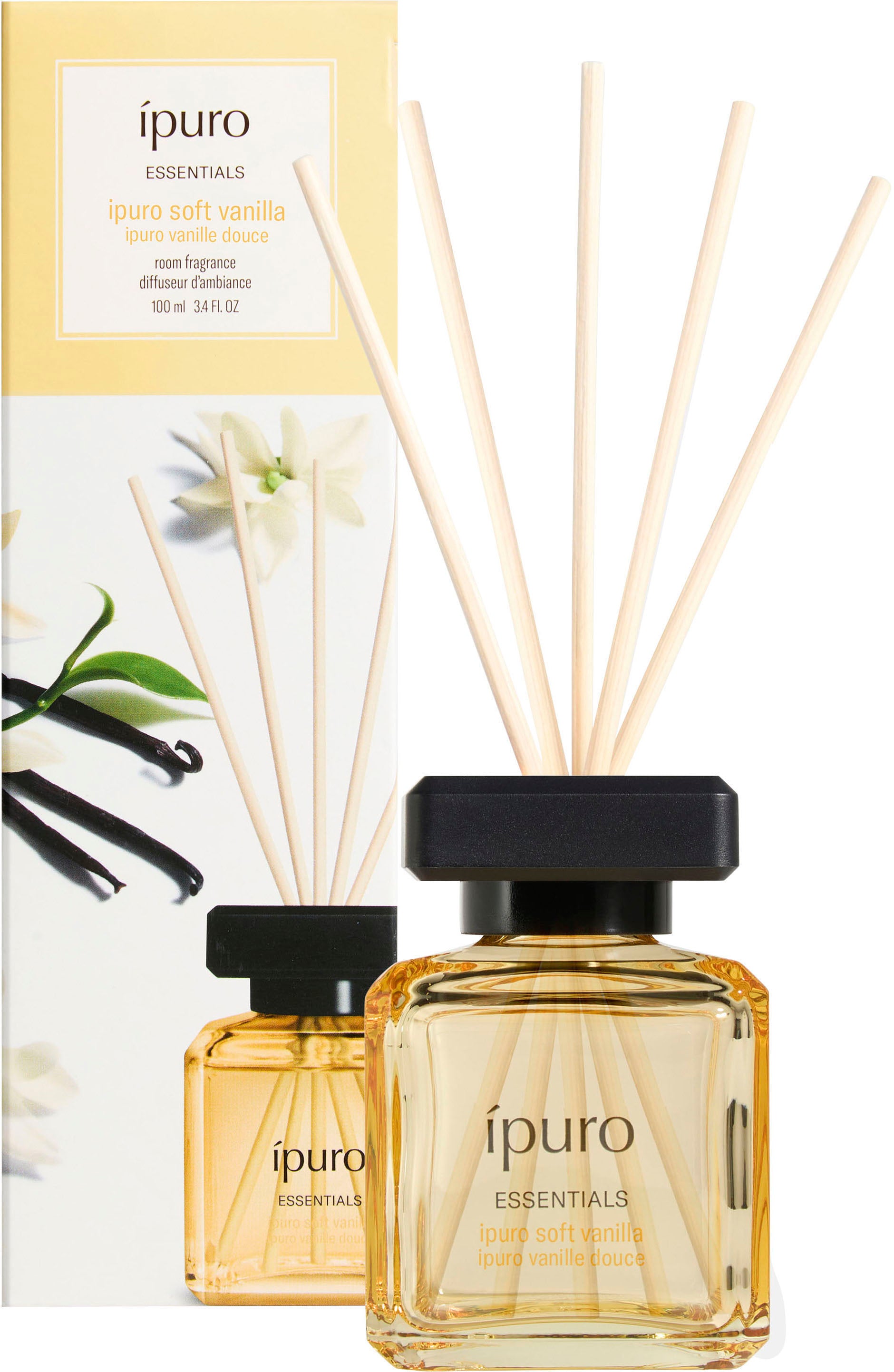 Ipuro Essentials Soft Vanilla – Duftstäbchen, 100 ml