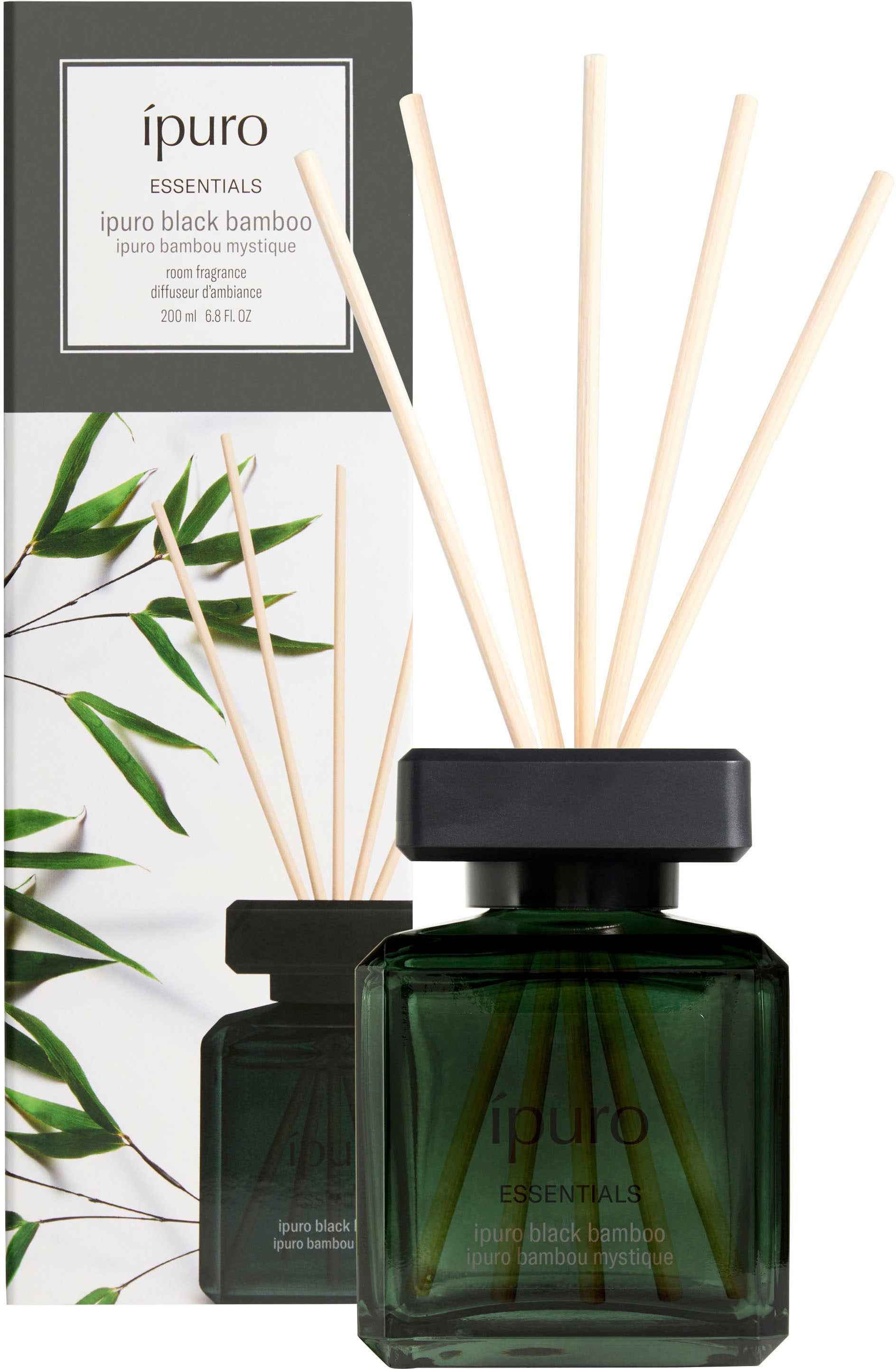Ipuro Essentials Black Bamboo – Duftstäbchen, 200 ml