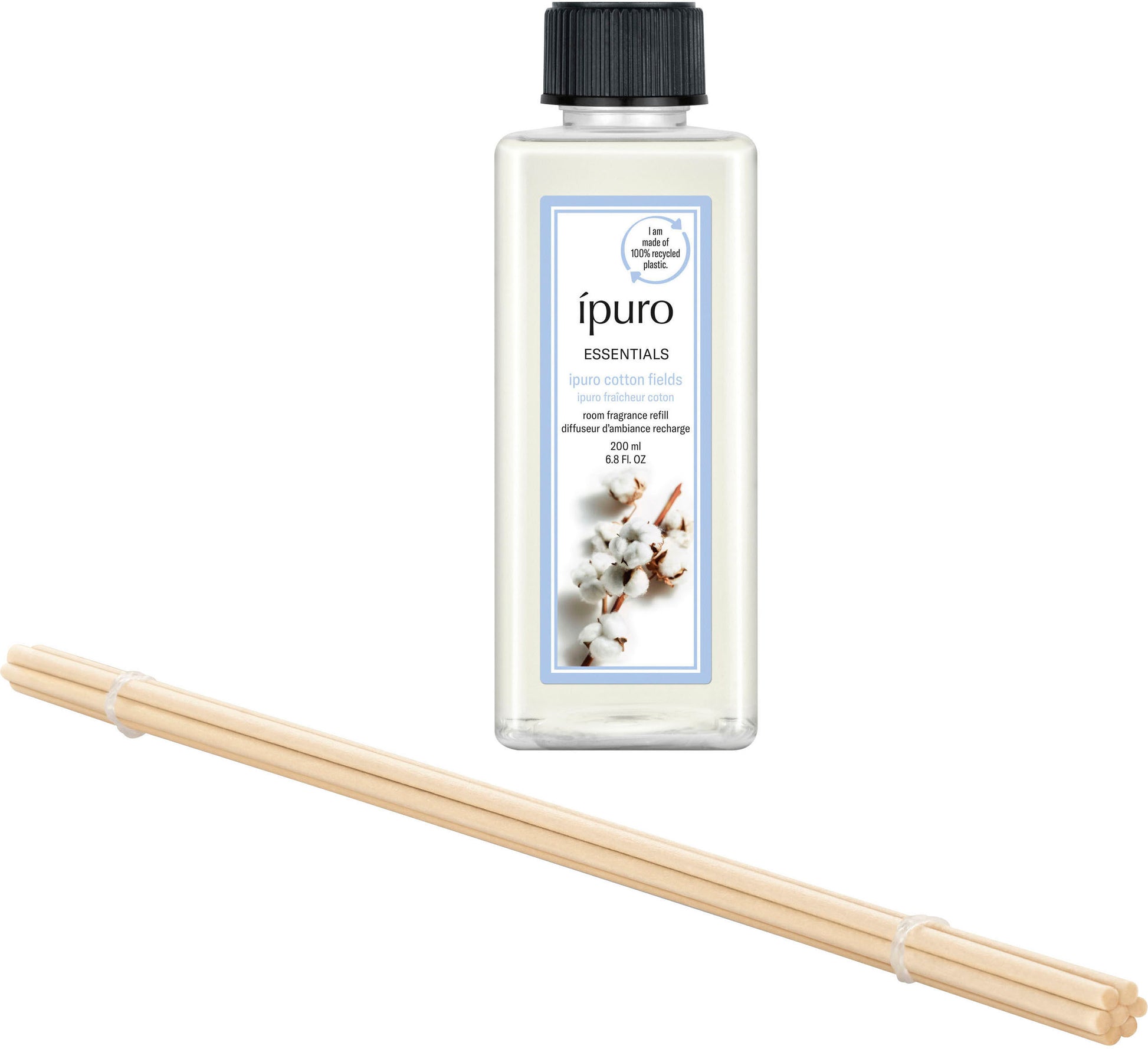 Ipuro Nachfüllung für Duftstäbchen, Cotton Fields, 200 ml