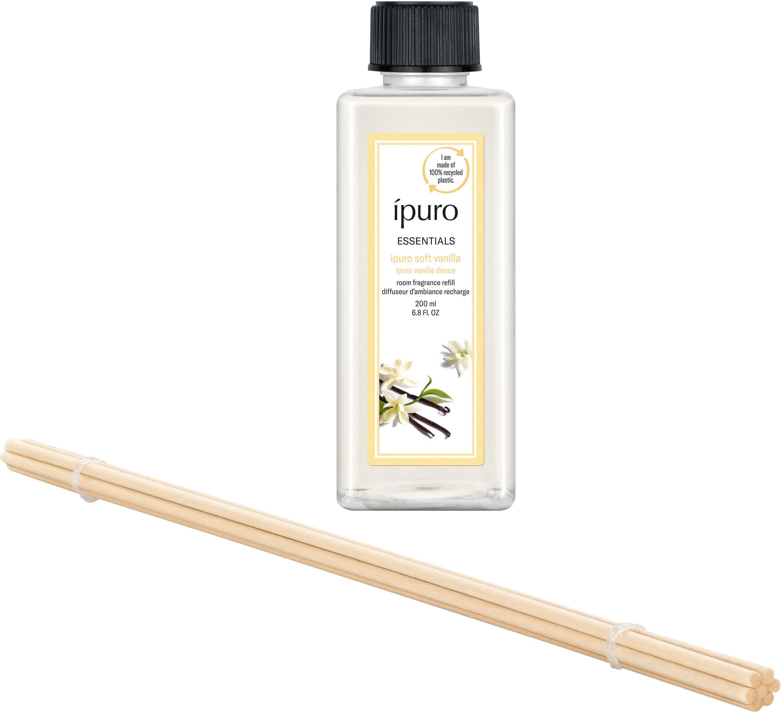 Ipuro Nachfüllung für Duftstäbchen, Soft Vanilla, 200 ml