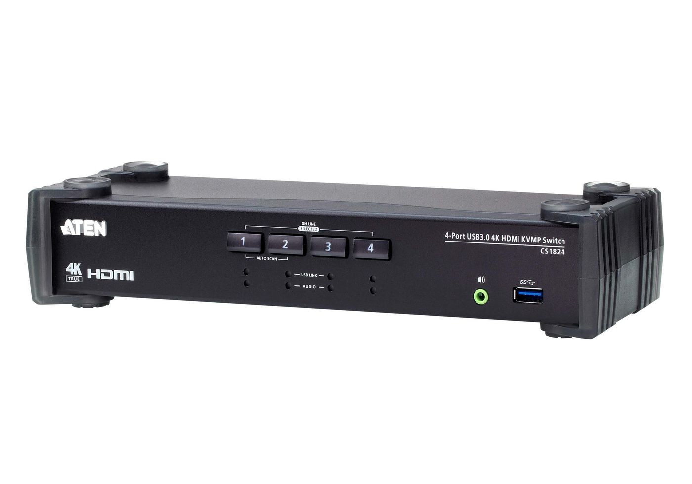 ATEN CS1824-AT-G – KVM-Switch 4-Port, USB 3.2 Gen 1/HDMI, 4K DCI (4096 × 2160)