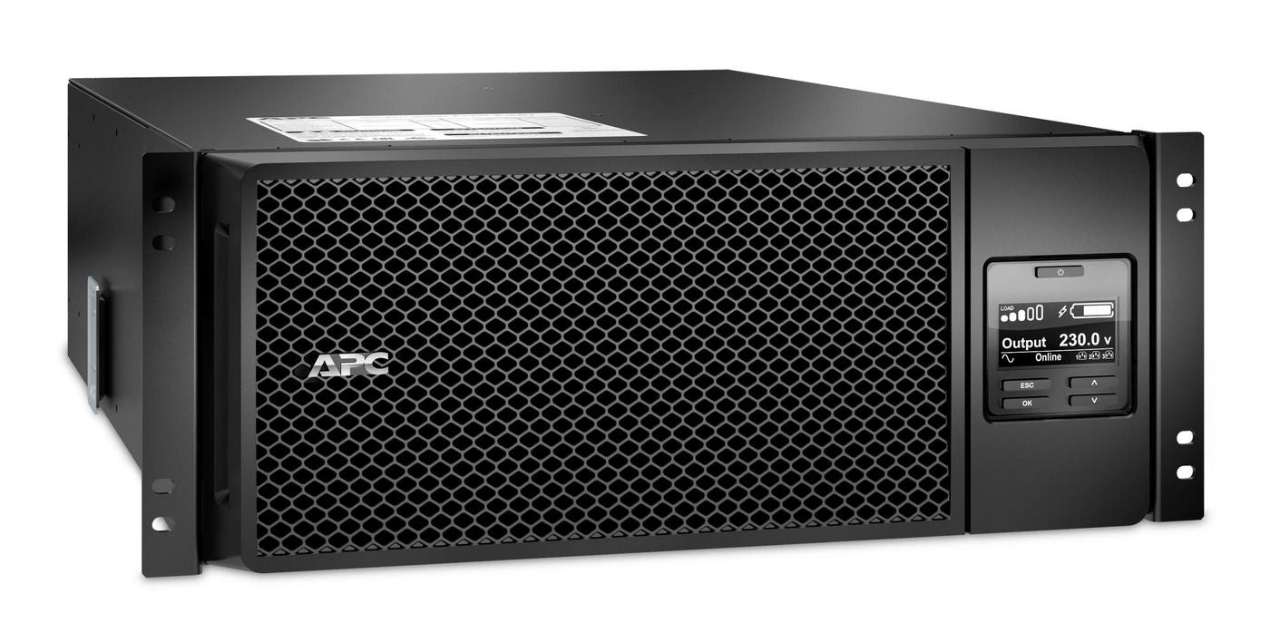 APC SRT6KRMXLI USV 6 kVA/6000 W Online – 4U Rack – C13×6, C19×4, Festverdrahteter Eingang