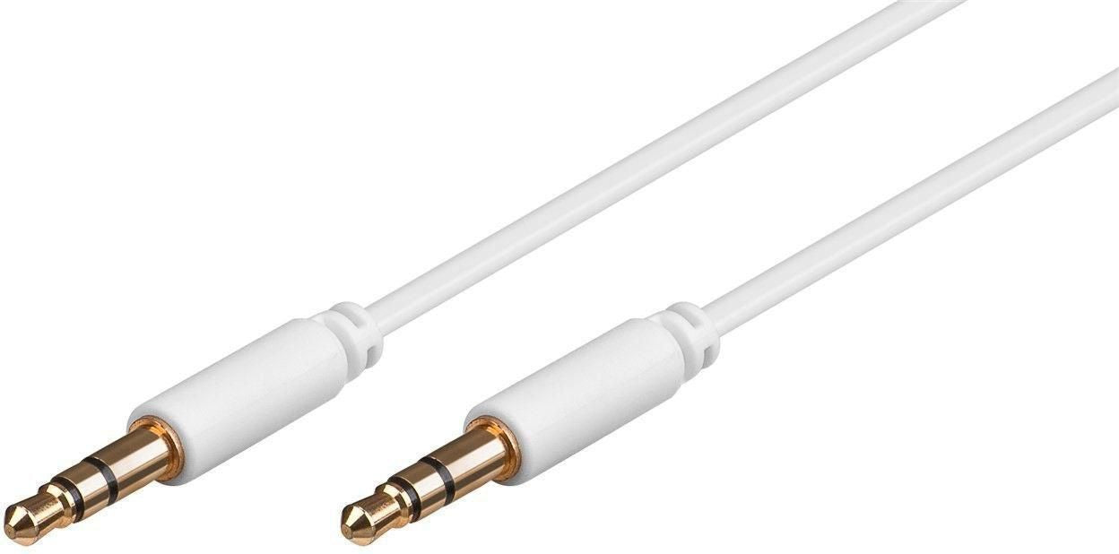 Microconnect 3,5-mm-Klinkenkabel – 3,5-mm-Klinke – 3,5-mm-Klinke – 1,5 m, TRS, vergoldete Stecker, Weiss