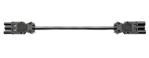 Bachmann Verlängerungskabel – GST18I3–GST18I3, 0,3 m, 16 A, 3×1,5 mm², schwarz