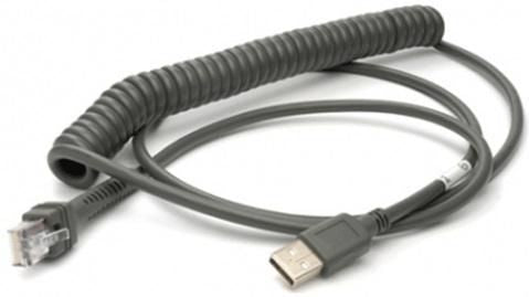 Honeywell USB-A Kabel – 2,9 m – spiralförmig – schwarz – für Voyager, Fusion, Focus