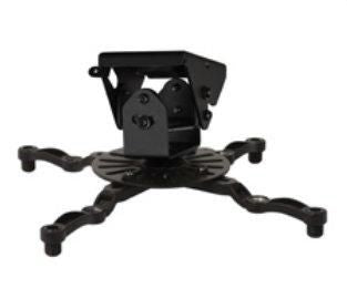 B-Tech BT899 – Beamer Deckenhalterung, H 12,2 cm, 25 kg, 360° schwenkbar, neigbar −13–13°, schwarz