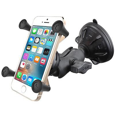 RAM Mounts X-Grip Short Arm – Auto-Halterung – Saugnapf – für Smartphones – Schwarz