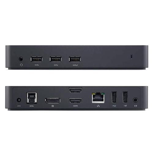DELL D3100 Dockingstation – USB-A, 1× DP, 2× HDMI, 6× USB-A, GbE, 3,5 mm Audio