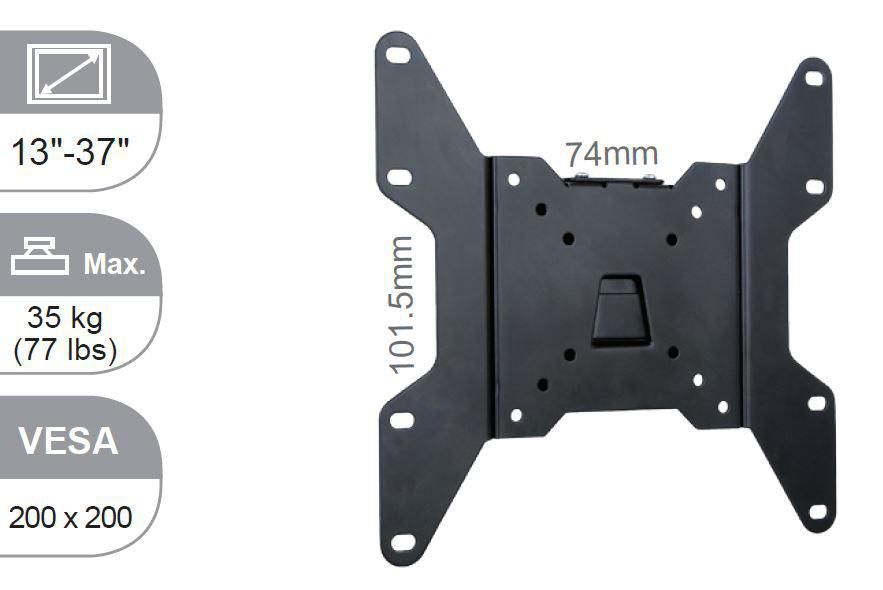 Vivolink Wandhalterung – 13–37" – VESA 50×50–200×200 – bis 35 kg, Höhenverstellbar, für Computermonitore – VLM