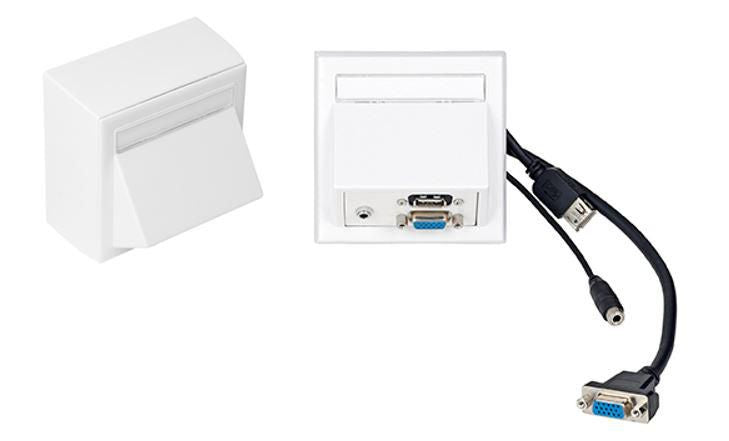 Vivolink WI221183 – Wandplatte, VGA, USB-A, 3,5 mm, Weiss