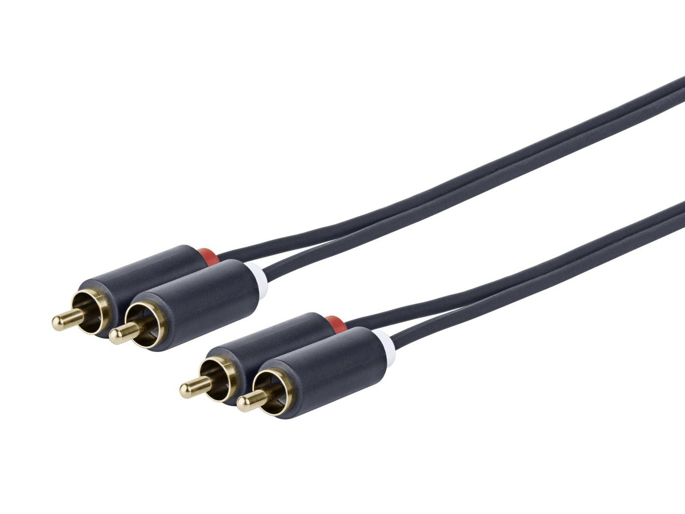 Vivolink Cinch-Kabel (2×) – Stecker zu Stecker – 12 m, vergoldete Stecker