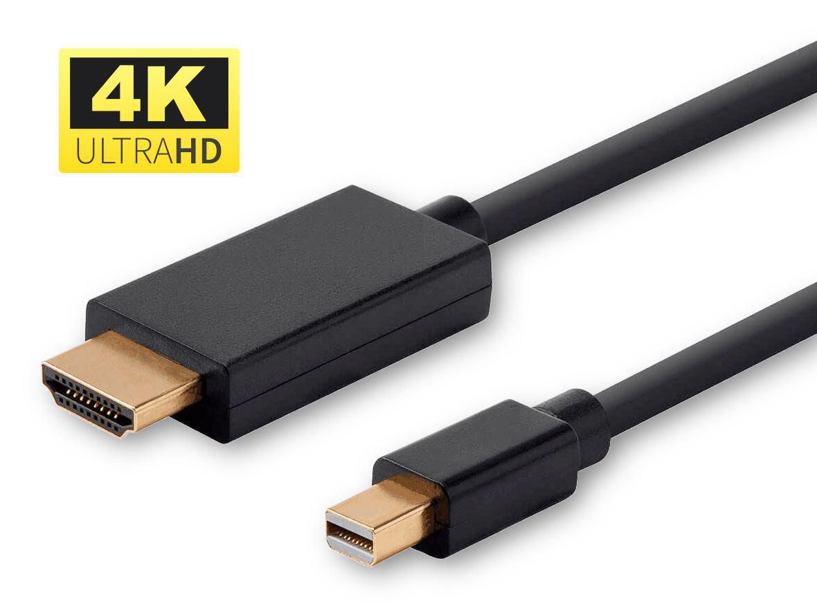 Microconnect Mini DisplayPort auf HDMI Kabel HDMI 2.0 4K 60 Hz – 2 m