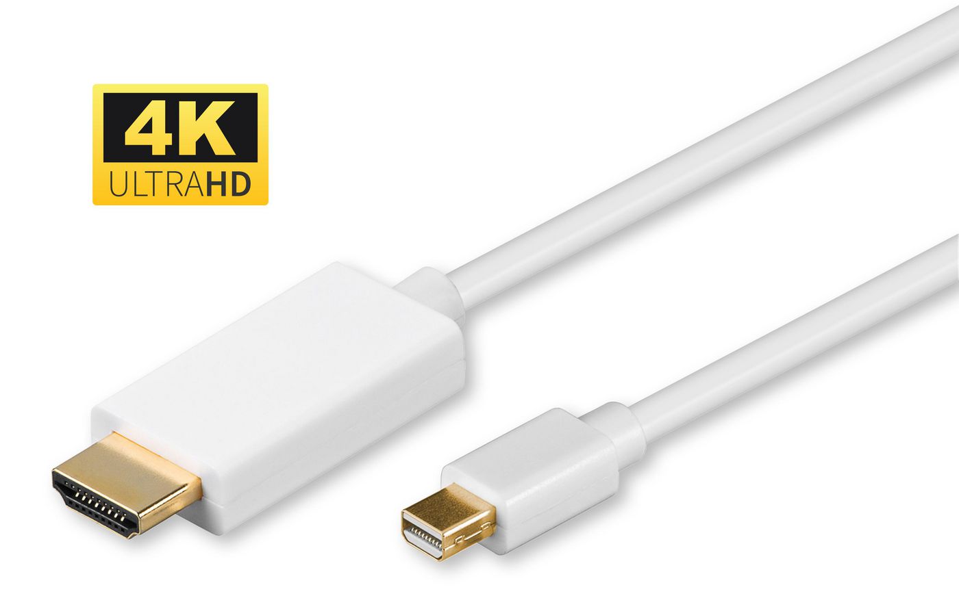 Microconnect Mini DisplayPort auf HDMI Kabel DP 1.2 4K 60 Hz – 1 m – Weiss