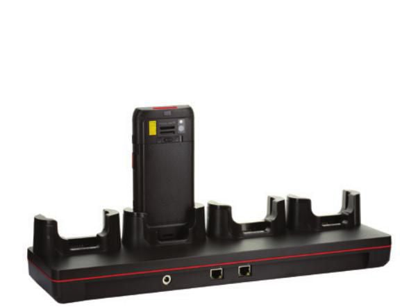 Honeywell Ethernet-Dockingstation, 4-fach, Ethernet, mit Netzteil, EU-Netzkabel – für CT40, mit Schutzboot